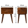 Nordic Bedside - Chestnut