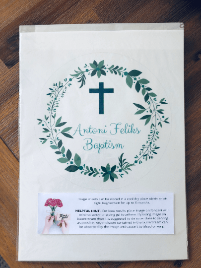 6 inch, 7 inch, 8 inch or A4 Edible Custom/Personalised Image Cake Topper