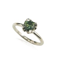Image 1 of Mini Jasmine Yellow Green Australian Parti Sapphire ring
