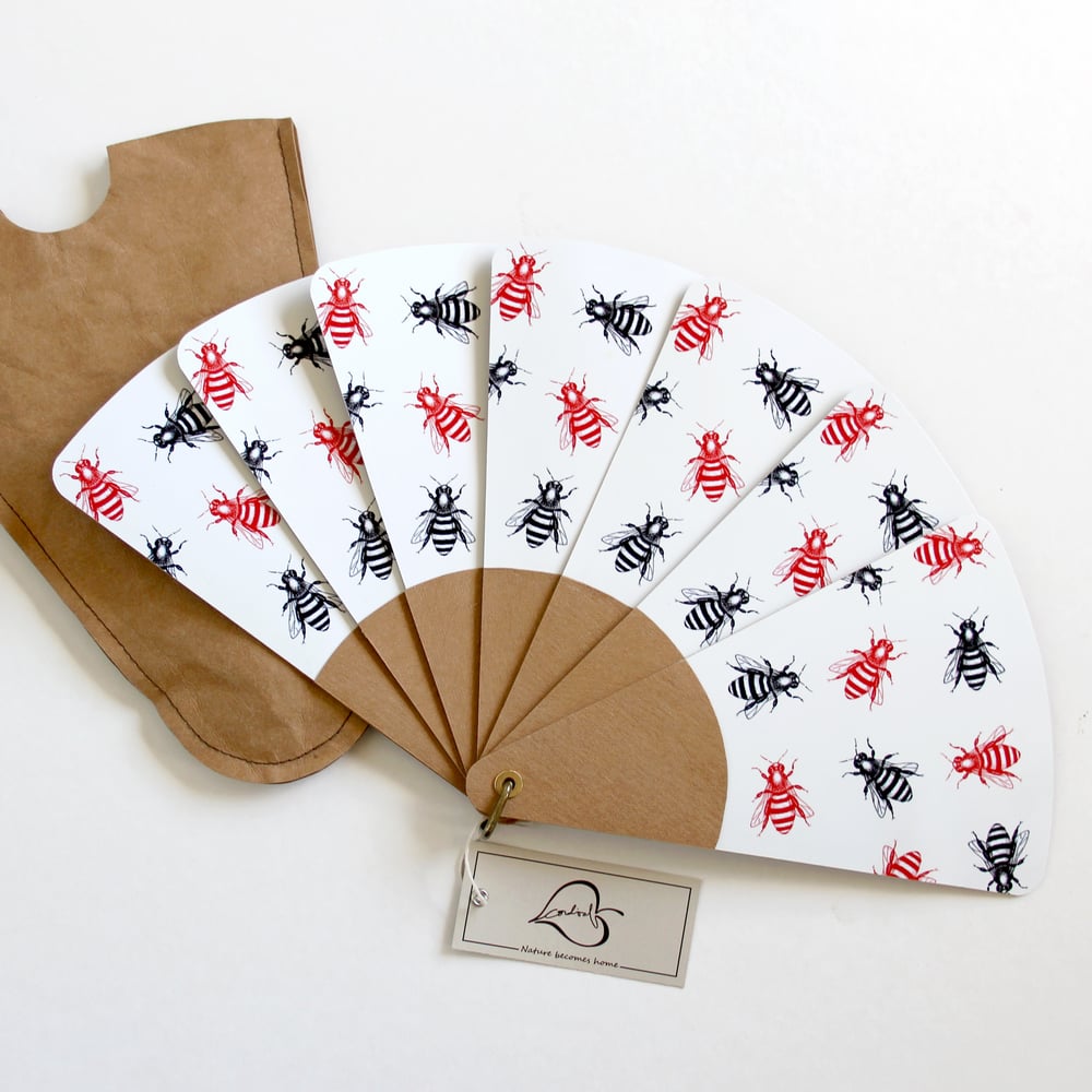 Image of Hand fan "BEES"