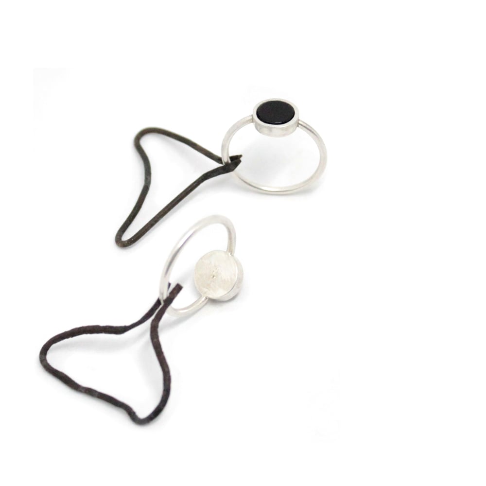 Image of ONYX DOT RINGS