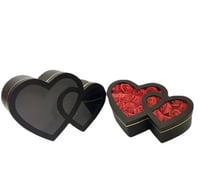 Image 1 of Double Heart Floral Box Set of 2 