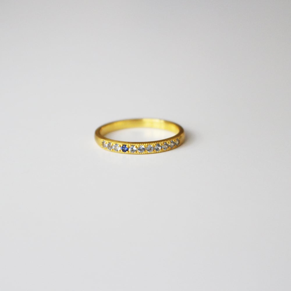 Image of Aquamarine pave band