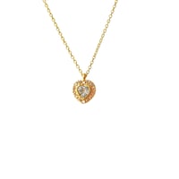 Image 1 of Blue aquamarine heart necklace