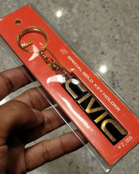 Honda Civic Gold Keychain