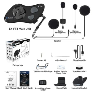 LX-FT4 BLUETOOTH 4 WAY CONFERENCE INTERCOM SYSTEM