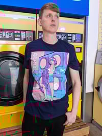 Image 2 of Launderette Unisex Anime Vaporwave T-Shirt