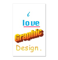 Image 1 of i love Graphic Design tea towel