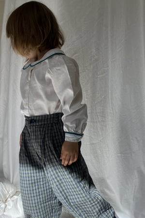 French Plaid Pleated Trouser