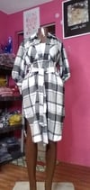 REGULAR SIZE PLAID TRENCH COAT WITH BELT