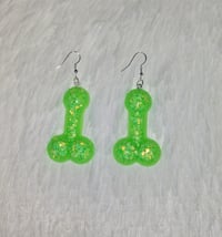 Neon Green Glow Earrings