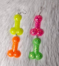 All 4 colors, neon glow earrings