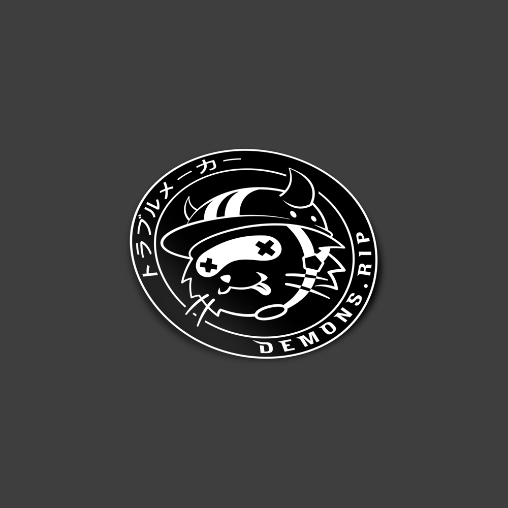 TANUKI TROUBLE / 4" STICKER