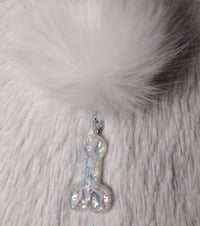 Opal Glitter Sperm Keychain