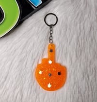 Neon Orange FU Finger Keychain