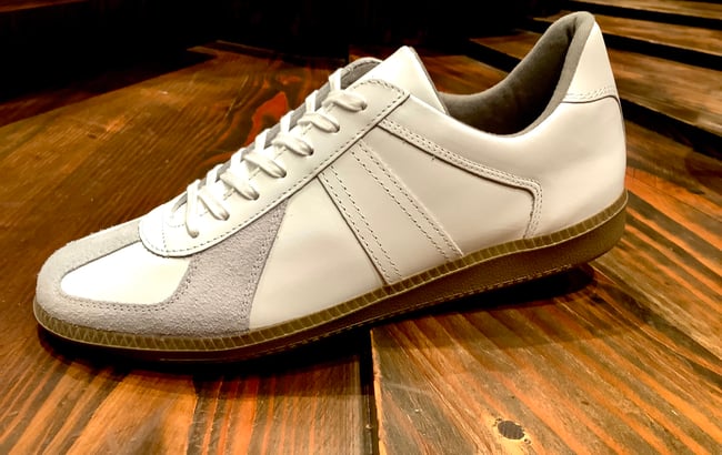 VEGANCRAFT original German army trainer white shoes made in