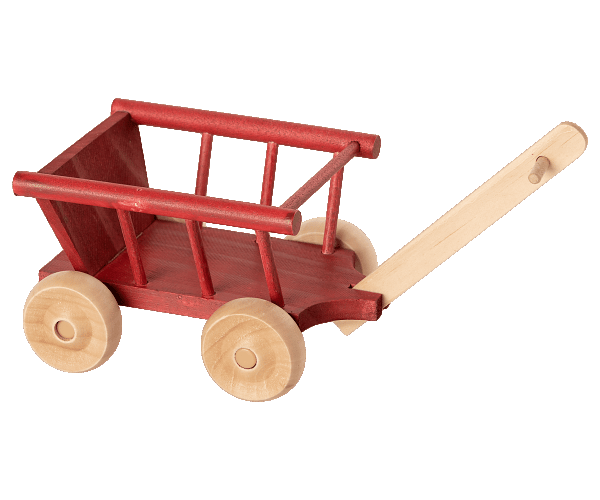 Image of Carro-Vagón Micro Rojo envejecido