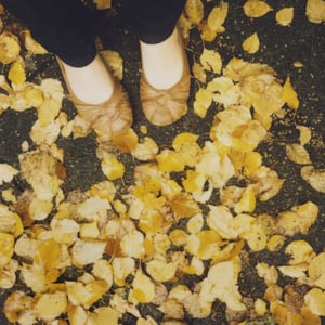 Image of fall feet polaroid print