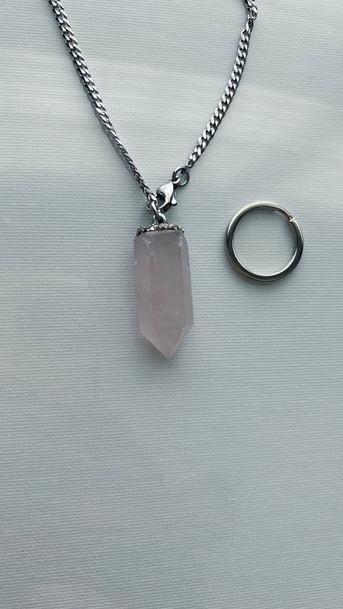 Image of DROP TOP SILVER • Convertible Crystal Lariat Necklace