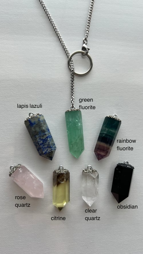 Image of DROP TOP SILVER • Convertible Crystal Lariat Necklace