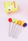 Fruity Fruit Forks Stainless Steel 6 pcs