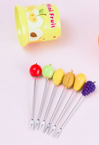 Image 2 of Fruity Fruit Forks Stainless Steel 6 pcs