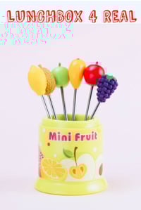 Image 1 of Fruity Fruit Forks Stainless Steel 6 pcs