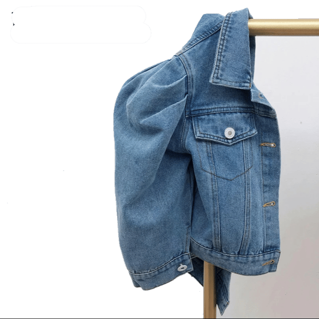 Puffy arm hot sale jean jacket