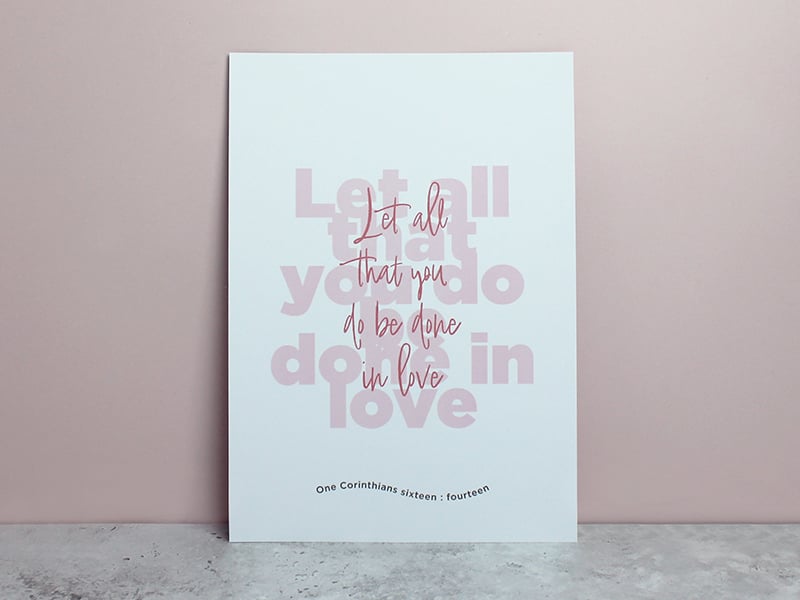 Image of Biblical Affirmation Print: Let All Be Done In Love