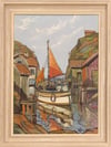 20th Century Swedish School Marine Painting 'Orange Sails'