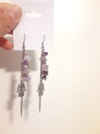 Image 4 of Amethyst drop earrings 