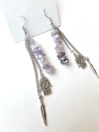 Image 2 of Amethyst drop earrings 