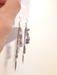 Image 3 of Amethyst drop earrings 