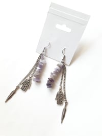 Image 1 of Amethyst drop earrings 