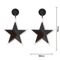 Image 1 of BlackStar Acrylic Fashion Earrings 