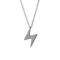 Image 4 of Mens Lightning Bolt Necklace (Stainless Steel)