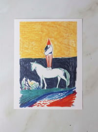 Image 1 of Print "Personaje sobre caballo"