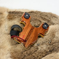 Image 3 of Sling Shot made of Exotic Wood of Padauk, Leopard Wood Strip, and Ash, The Renegade, Wooden Catapult