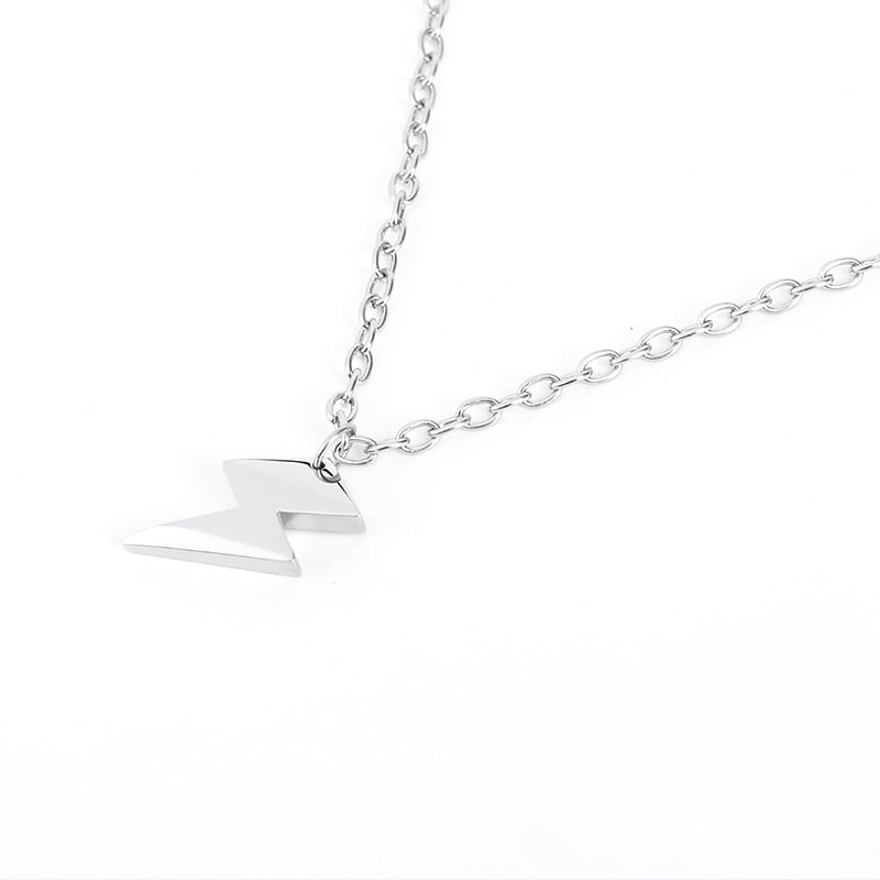 Lightning Bolt Necklace (Stainless Steel)