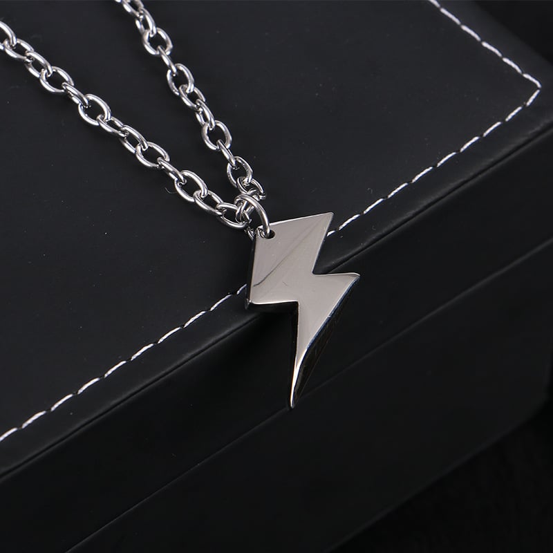 Lightning Bolt Necklace (Stainless Steel)