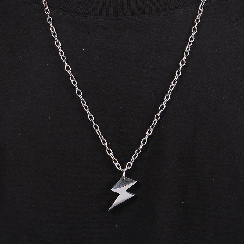 Lightning Bolt Necklace (Stainless Steel)