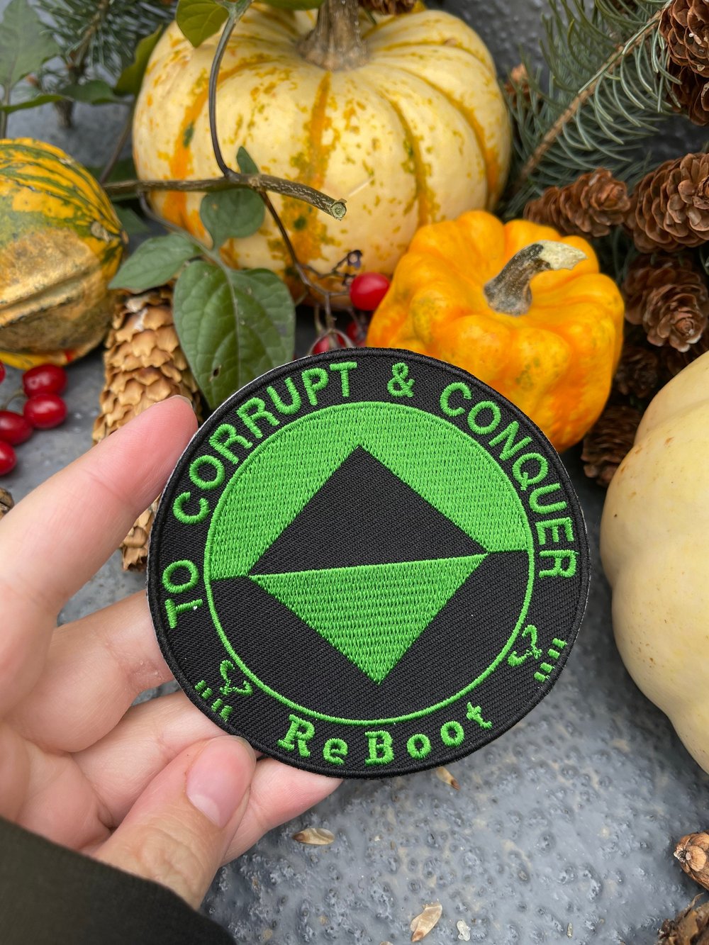 Reboot - To Corrupt and Conquer Patch 3.5 inches wide