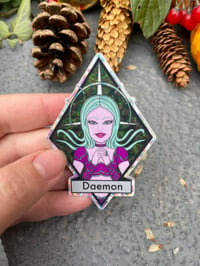 Image 1 of 3 inch tall Daemon Prismatic Holographic Sticker