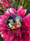 2 inch Matrix AndrAIa Frisket hard enamel pin - Black Nickle