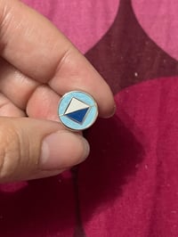 Image 1 of Mini PIDs icon - Promo AndrAIa icon - 0.5 inch pins - pearlescent blue