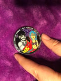 2 inch Matrix AndrAIa Frisket hard enamel pin - Black Nickle