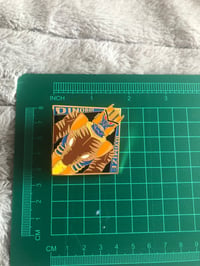 Image 4 of DinoB 1.75 inch Beasties hard enamel pin - Gold