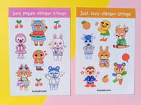 Image 2 of Animal Crossing Clear Vinyl Sticker Sheet 