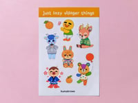 Image 3 of Animal Crossing Clear Vinyl Sticker Sheet 