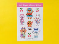Image 4 of Animal Crossing Clear Vinyl Sticker Sheet 